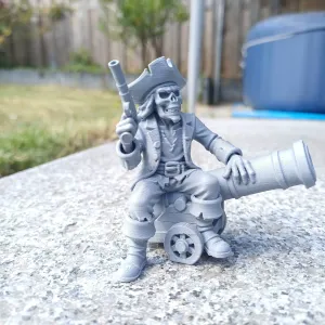 Captain Kaboom — Skeleton Pirate on a Cannon
