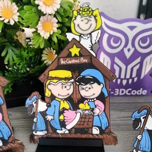 Cuadro decorativo del nacimiento versión SNOOPY