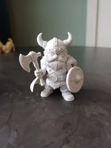Mini Viking Warrior with Axe and Shield Figurine