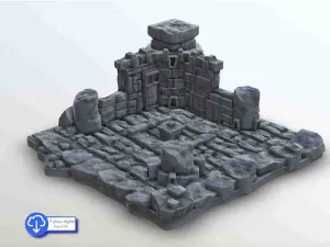 Ruin with columns - miniatures warhammer 40k 40000 terrain s