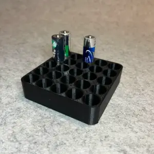Battery holder for 25 AA batteries