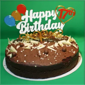 Happy 17th Birthday Cake Topper