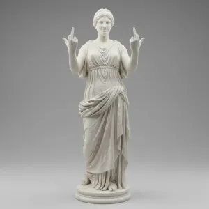 Greek FU Statue
