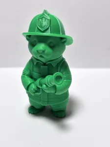 Animal firefighter tribute sculpture