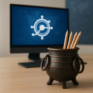 Caldero Medieval Porta Lápices/Medieval Cauldron Pencil Hold