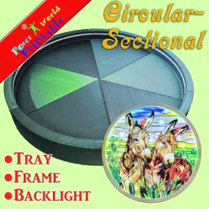 Circular Sectional Tray, Frame, Backlight