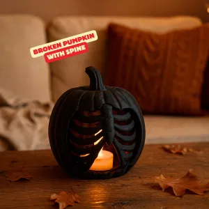 PUMPKIN WITH SPINE - TEALIGHT