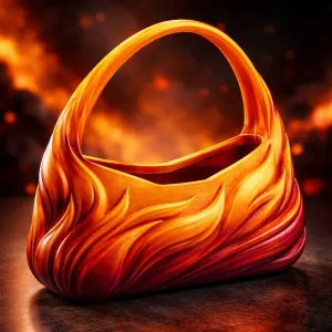 Inferno Swirl Purse – 3D Printable Flame Handbag STL