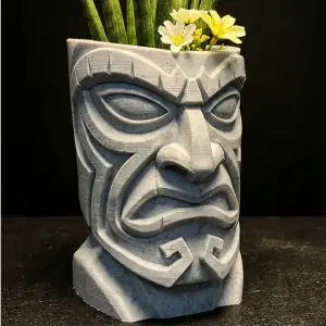 Polynesian Tiki Planter | Tribal Totem Flower Pot