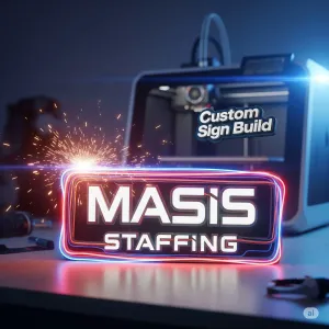 🔥 PROFESSIONAL Custom 3D Sign Build 🚀💥 for MASIS STAFFING