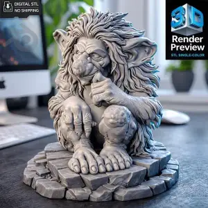 Troll STL – 3D Printable Fantasy Troll Statue