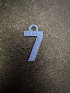 Number Keychain 7