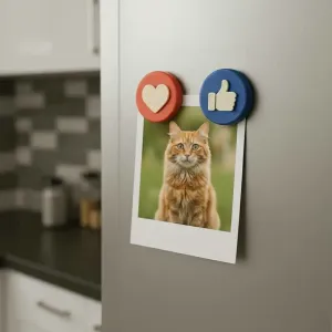 Like and Love emoji fridge magnet