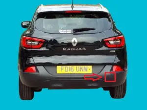 Renault Kadjar hátsó lökhárító vonószemfedél