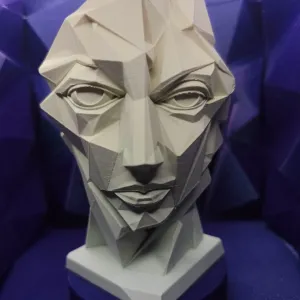 VISAGE FRACTURÉ Cubist Portrait Sculpture