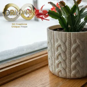 Winter Cozy Knit Plant Pot Holder