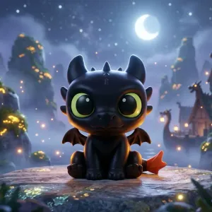 Chibi Toothless | How to Train Your Dragon Mini Figure