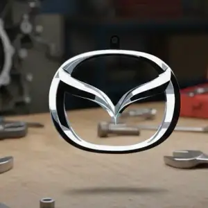Mazda Logo Keychain – 4 Color / Single Color Option