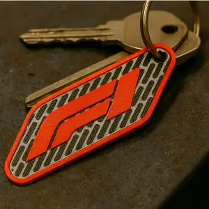 Formula One Inspired Keychain - 3D Textured
