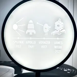 Space Evolution Stencil for Ecliptic Glow Magnetic Lamp