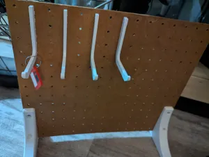 reinforced peg board hook