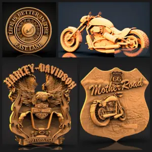 Motorcycle, Harley Davidson logo, Bike speedometer