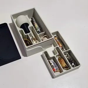 Mini two-compartment tackle box