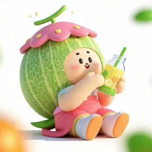 可爱哈密瓜小人