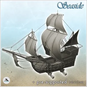 Sail boat Caravel (3) - Pirate Jungle Island Beach Piracy