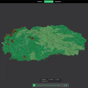 Municipalities of North Macedonia. 3D Map puzzle (80-piece)