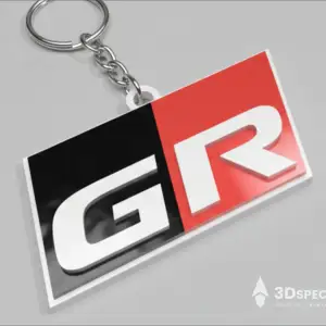Toyota GR logo keychain