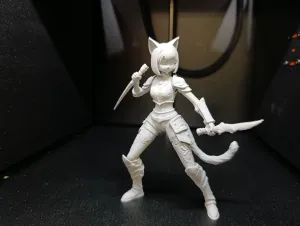 Anime Cat-Girl: Dual Blade Warrior