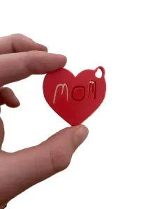 mothers day heart keychain