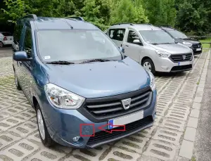 Dacia Dokker front tow eye cover.