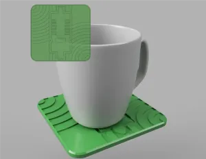 Coaster Featuring Hot-end Engraving (free)