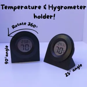 Temperature & Hygrometer Holder – Adjustable Angles