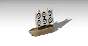 Woody Boat Business Card Holder