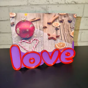 Love inscription on a photo 10x15 (4 x 6 in)or on the fridge
