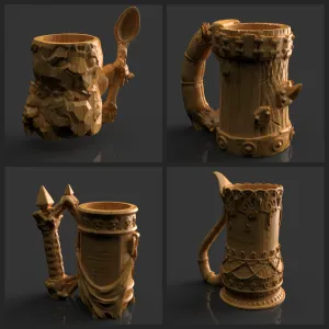 4 different models Mug, cup, glass