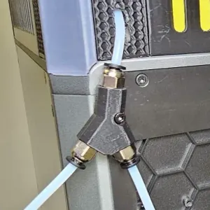 Small PTFE Tube Y splitter - v2