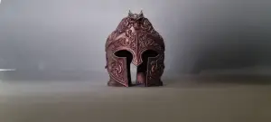 Dark fantasy armor ancient Greek Spartan helmet