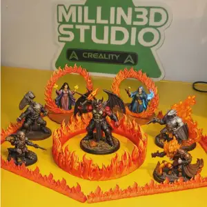 DnD Miniatures Flames/ Shelf Decor enhancers