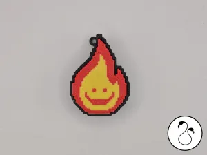 Retro Pixel Flame Fidget Clicker (Outemu switch)