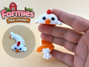 Articulated flexy chicken toy - Farmies collection