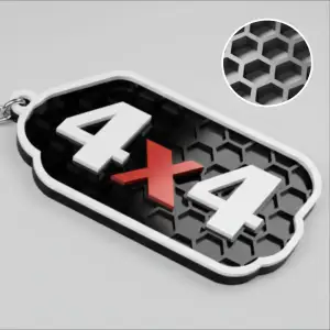 4x4 ATV offroad logo keychain