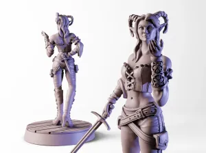 Tiefling Rogue | Two variants & Tail/No Tail Options| RPG He
