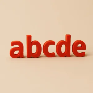 3D‑Printed Verdana Font Alphabet Letters - Lowercase