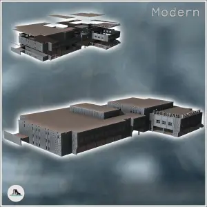Large Russian Soviet double-storey supermarket with central