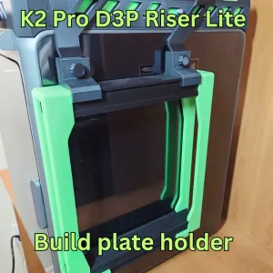 Built plate holder for K2 PRO D3P LITE Riser