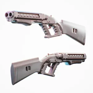 Cyberpunk Shotgun Malorian - Shotgun Fan Art